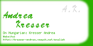 andrea kresser business card